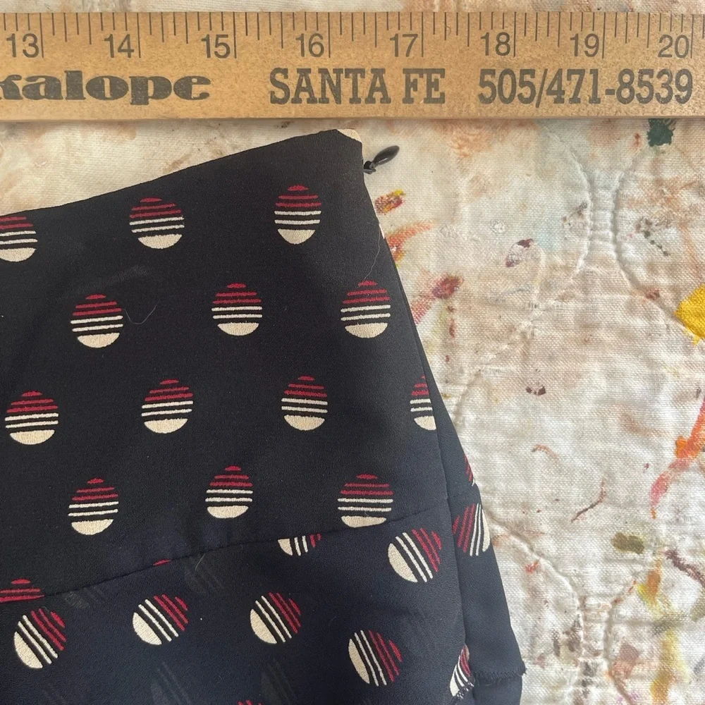 Black Ruffled Skirt with Pattern - Picture 6 of 7